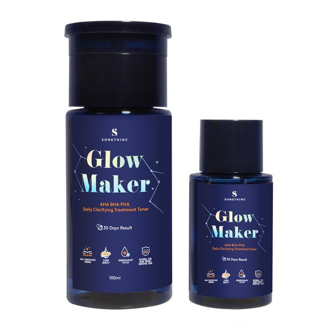 MFI - Somethinc Glow Maker AHA BHA PHA Clarifying Treatment Toner | Ready Ukuran 100ML &amp; 40ML