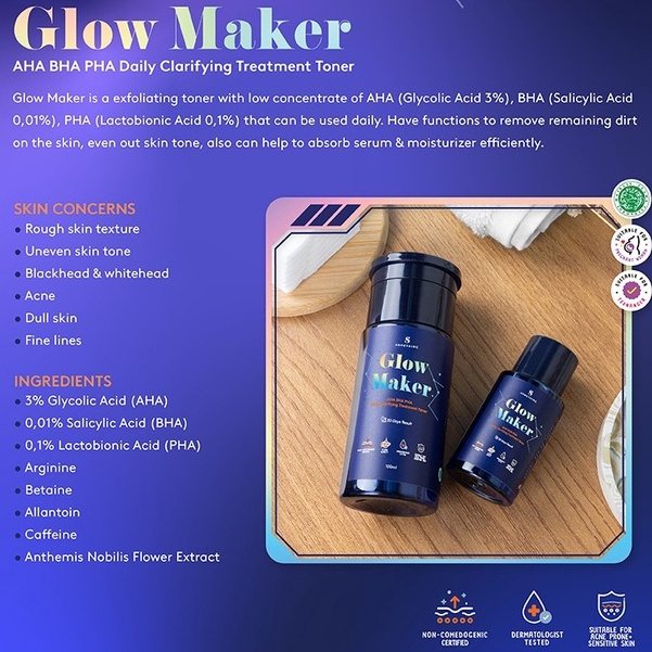 MFI - Somethinc Glow Maker AHA BHA PHA Clarifying Treatment Toner | Ready Ukuran 100ML &amp; 40ML