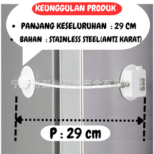 KUNCI KULKAS REFRIGERATOR FREEZER LOCK PIN LACI LEMARI PENGAMAN ANAK