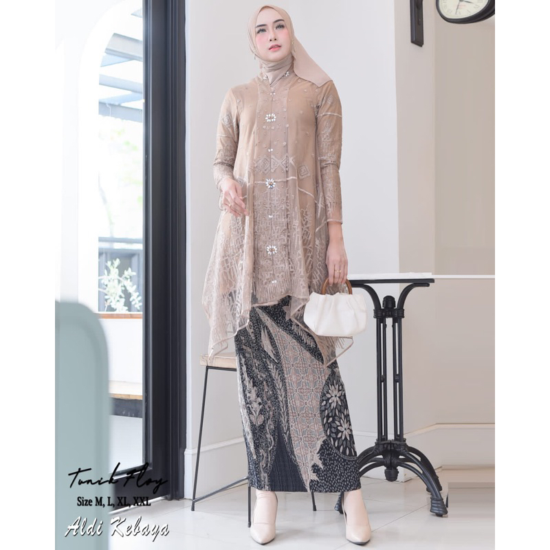 Permata Olshop / Kebaya Floy Kartini Payet Modern FM / Kebaya Modern / Kebaya Busui Payet Mewah / Kebaya Kartini Tunik  Busui / Kebaya Wisuda / Kebaya Kondangan / Kebaya Floy Payet Jumbo / Kebaya Jumbo Ld 130cm