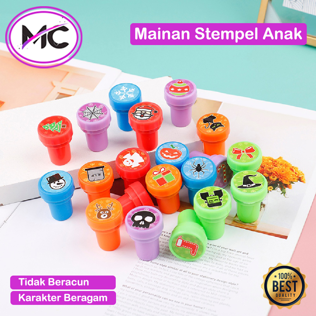 Cap Mainan Anak Karakter Lucu Stempel Mini Stamp Mainan Edukasi Murah