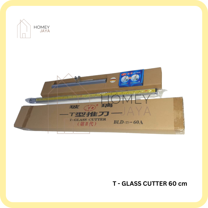 Alat Penggaris Pemotong Kaca Lurus Bentuk T GLASS T CUTTER 60cm KD BLD(T)-60A