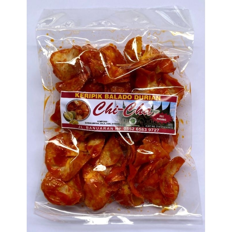 

KERIPIK BALADO RASA DURIAN/KERIPIK SANJAI BALADO OLEH OLEH KHAS PADANG