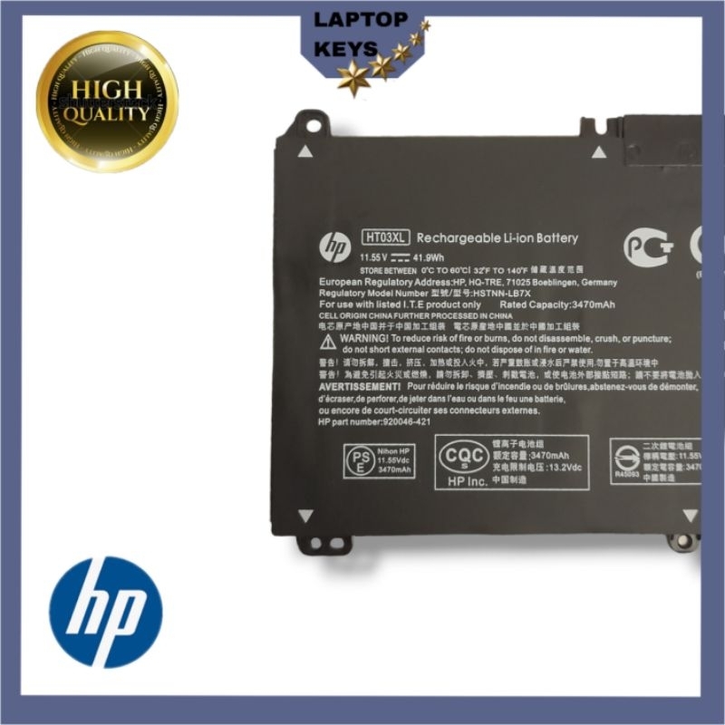 BATERAI BATTERY BATRE LAPTOP HP L11119-855 L11421-1C2 14-cm0007au 14-cm0091au HT03XL TF03XL