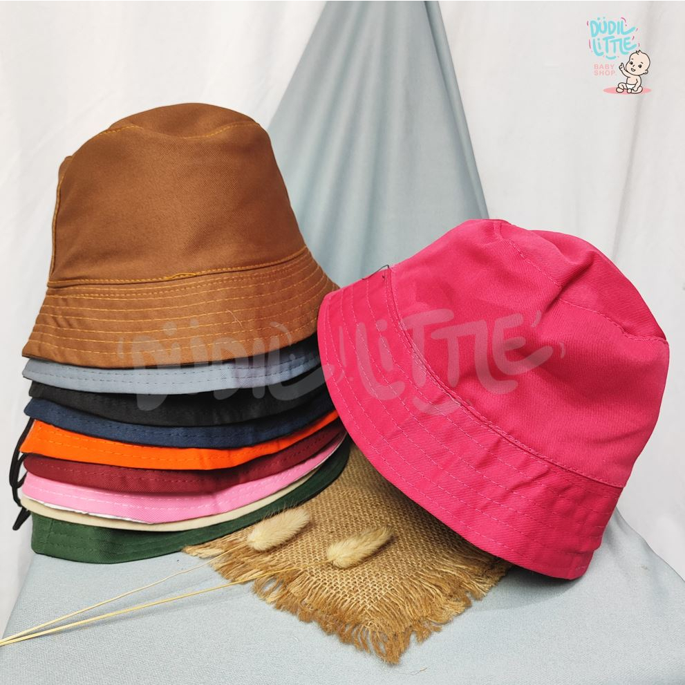 Topi Bucket Anak Laki Laki / Perempuan, Topi Fahion Korea Polos