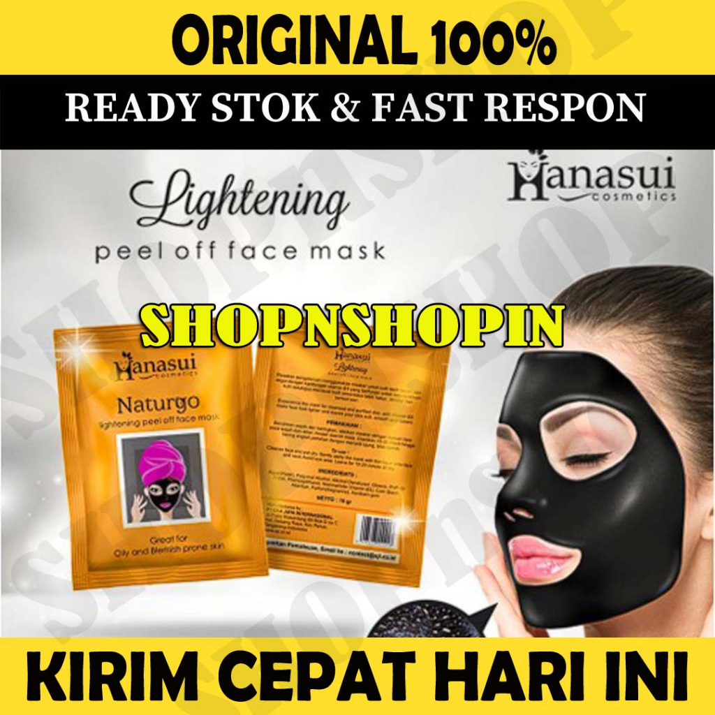 Masker Komedo Ampuh | Masker Komedo Hidung | Masker Komedo BPOM | Naturgo Hanasui BPOM | Masker Pembersih Komedo Hidung dan Wajah