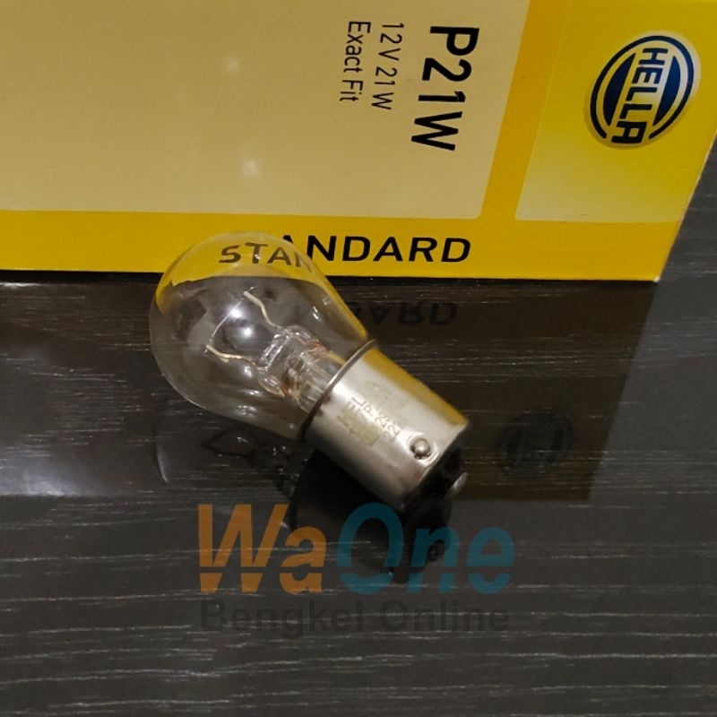 Bohlam lampu sein lampu mundur HELLA P21w 12v atret