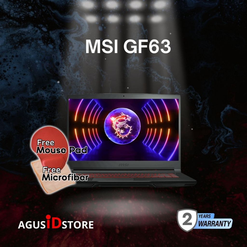 Cicilan 0% - MSi Thin GF63 12VE 043ID Intel Core i5-12450H RAM 16GB 512GB SSD RTX 4050 15.6&quot; FHD IPS 144Hz WINDOWS 11