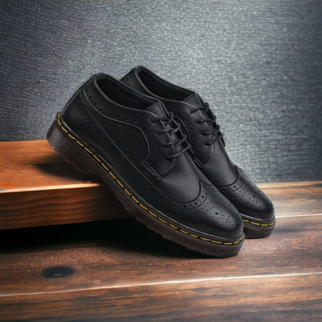 Sepatu Dr MRTIN Formal Pantofel pria Resmi Formal Hitam Kuliah Kantor Kerja PNS Guru SMITH LORD 400