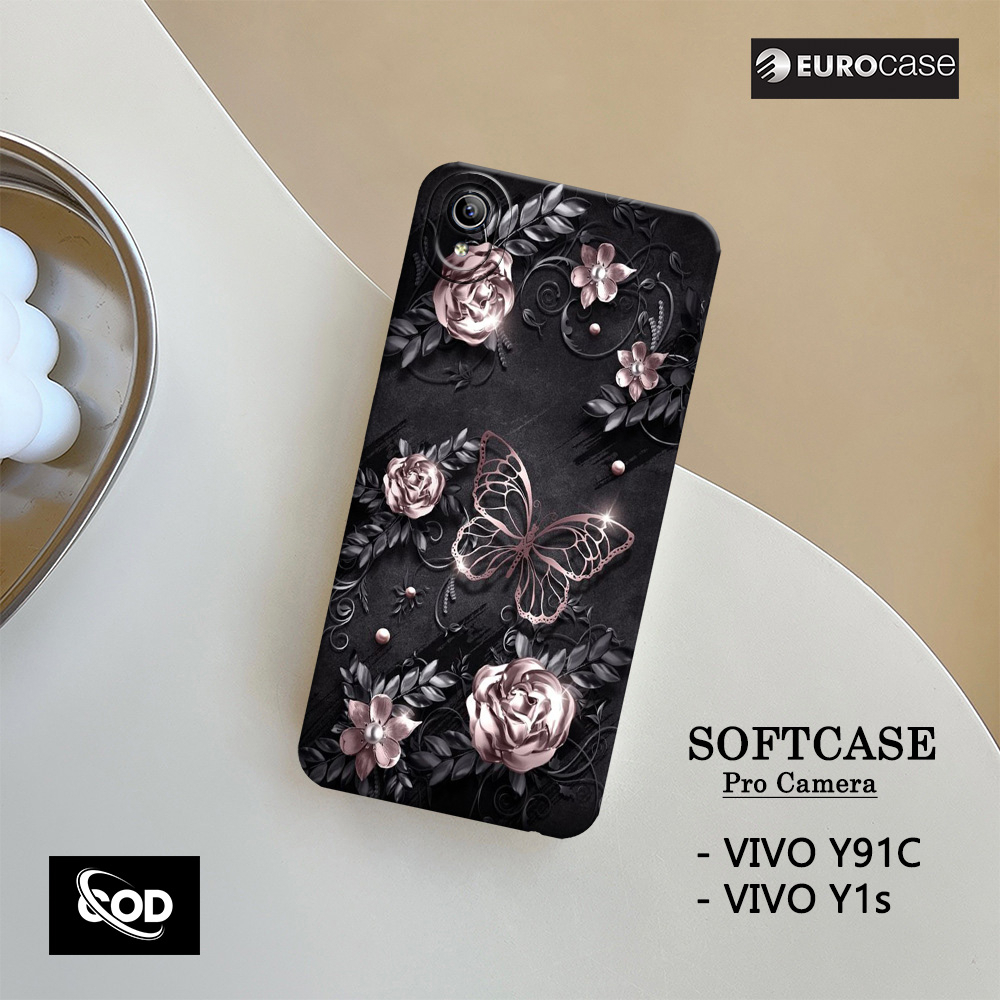 Casing Hp Vivo Y91c / Y1s  - Fashion Case Bunga - Soft Case Hp Vivo Y91c / Y1s Terbaru - Kesing Hp V