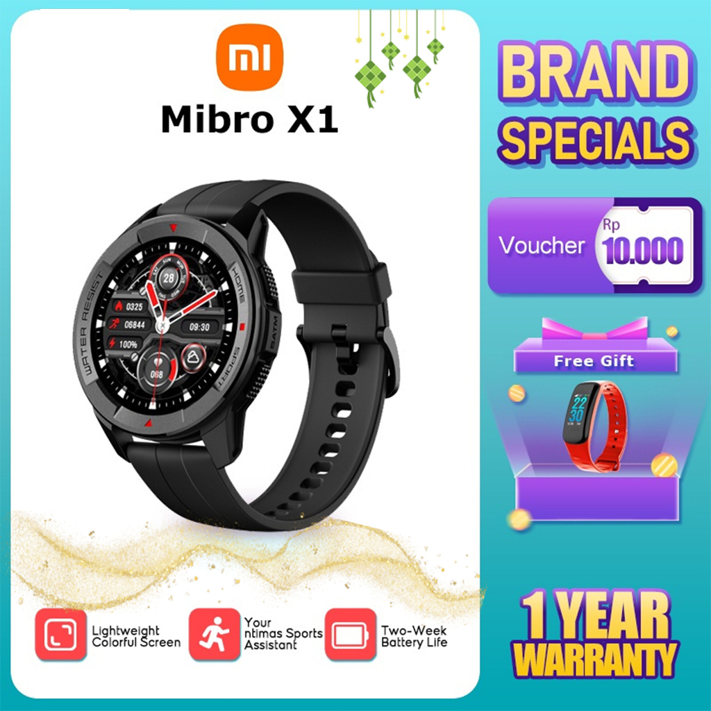 Xiaomi mibro X1 fashion smartwatch Jam tangan pintar Amoled screen 38+sport modes Heart Rate Monitor SpO2 5ATM waterpoo