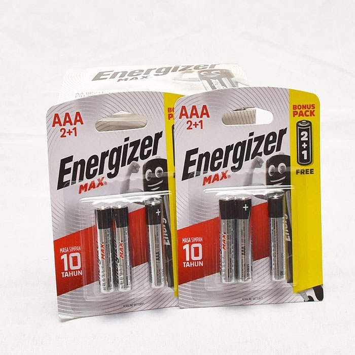 Baterai Energizer MAX AAA / A3 2+1 Pack Isi 3 LR6 1.5V Alkaline Batre  1 Box isi 12 Pack