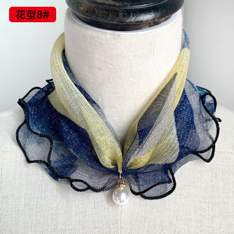 Syal mutiara, syal sutra emas, digulung tepi renda, berbagai syal, syal fashion, syal persegi, syal sutra multifungsi, pelindung leher scarf