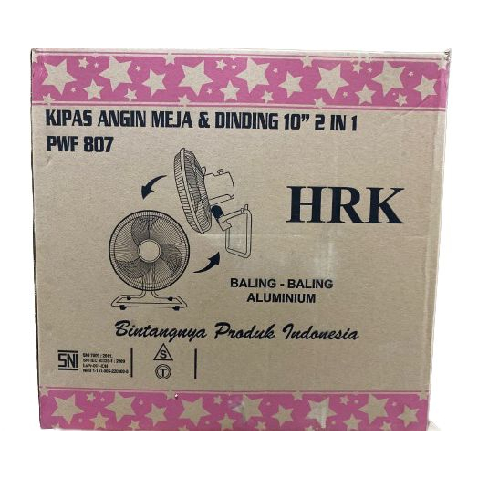 HRK Kipas Angin Meja Dan Dinding 2in1 10 Inch PWF 807 PWF807