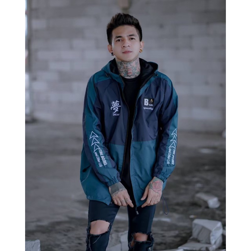 The Bojiel OD DREAM - Jaket Casual Navy Petro Jaket Parasut Pria Jaket Outdoor