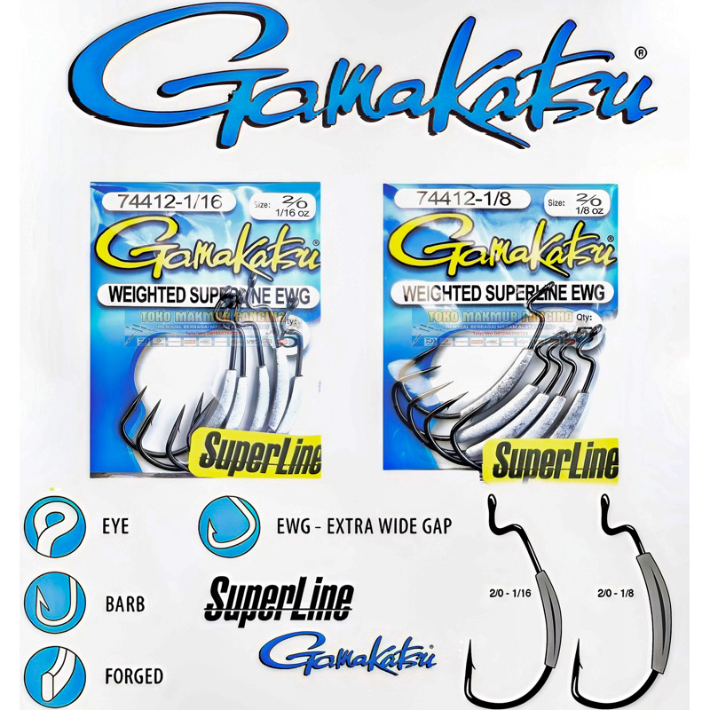 Kail Gamakatsu Super line Weighted Untuk Softlure