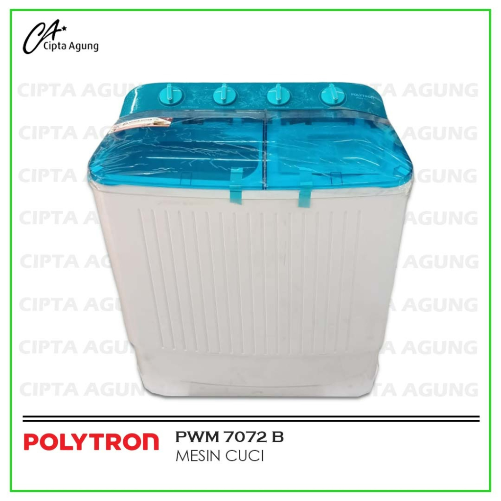 MESIN CUCI 2 TABUNG 7 KG POLYTRON PWM 7072 [BDG]