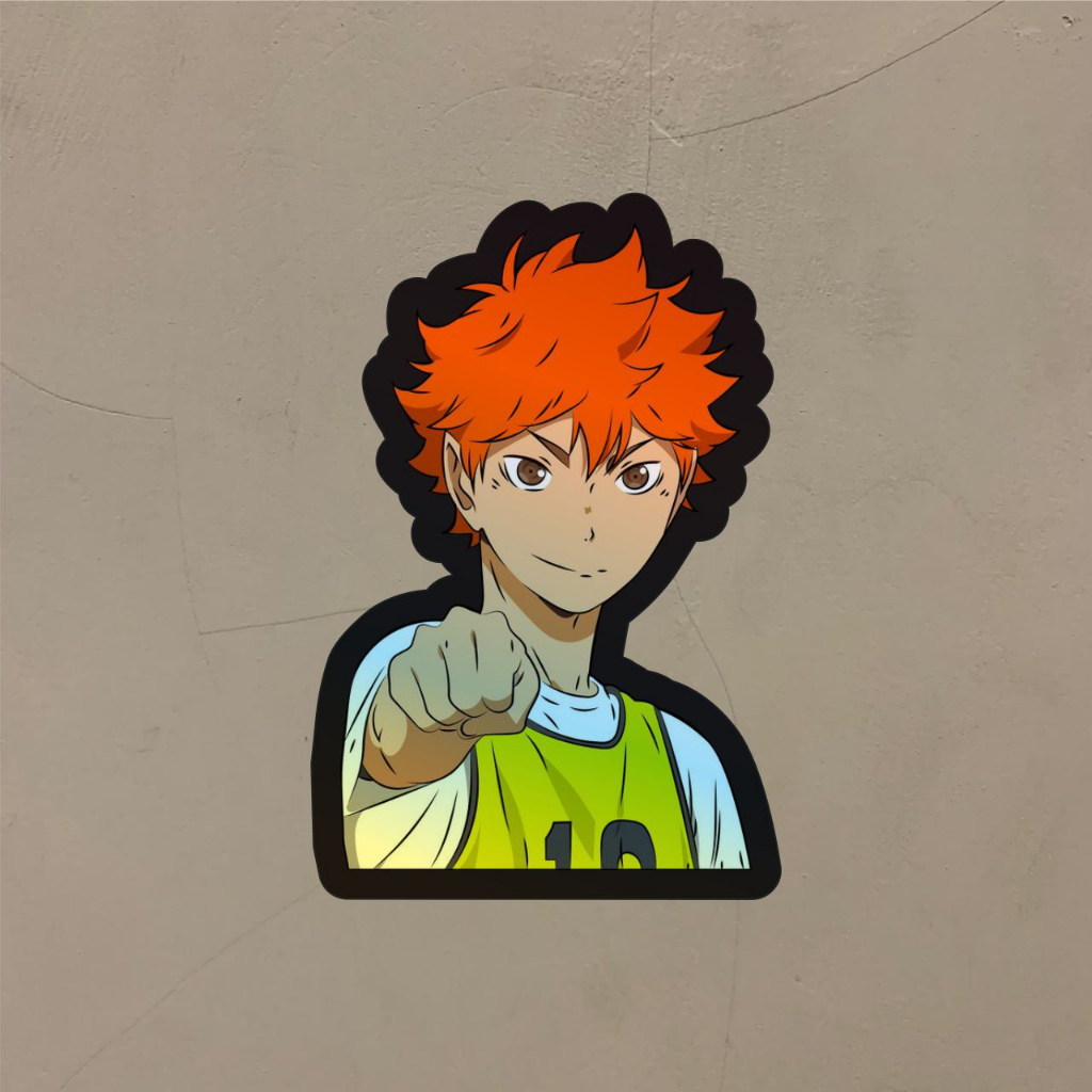 

Stiker Anime Hologram HInata Shoyo Haikyu Case Hp dan Laptop 7 Cm