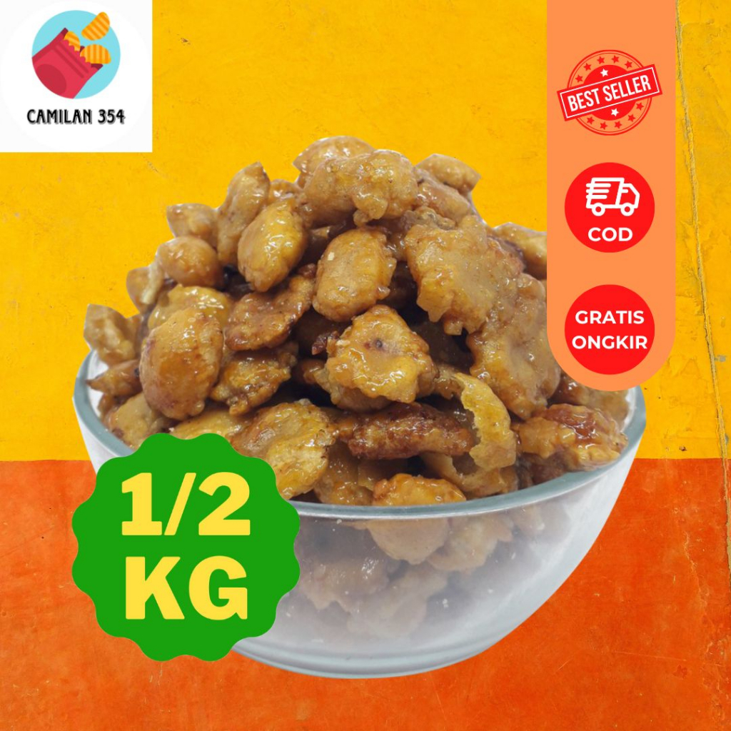 

[500GRAM] Emping Melinjo Manis - 1/2KG / Belinjo Blinjo Klethuk Kembung Renyah