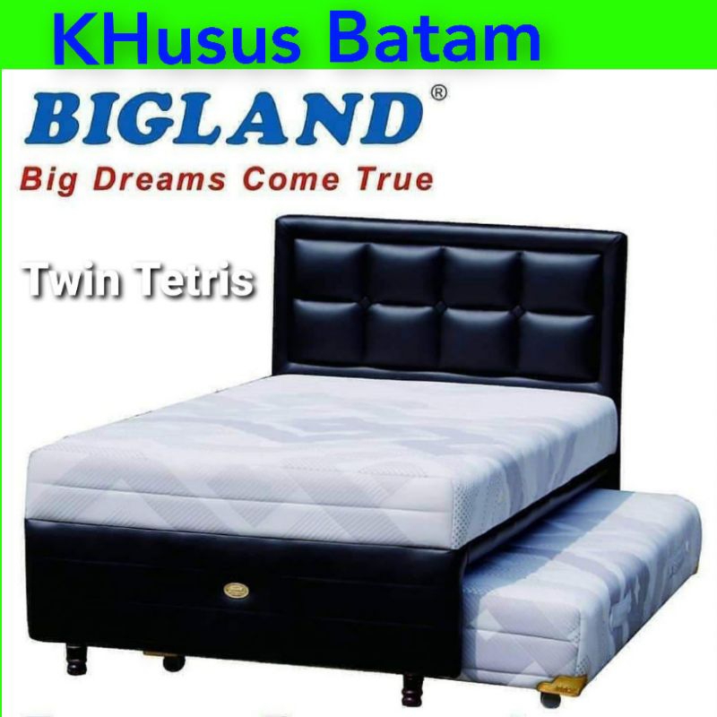 Bed sorong Bigland Twin Tetris ukuran 120x200cm (KHUSUS BATAM)