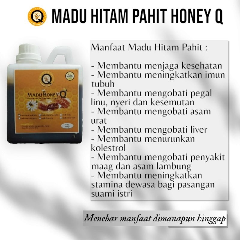 

MADU ASLI / MADU HITAM / MADU HERBAL / MADU HITAM HONEY Q 500 Gram