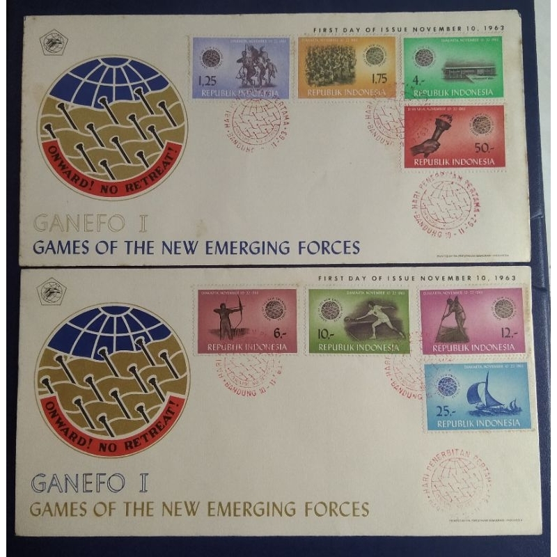 

SHP (Sampul Hari Pertama) Lengkap 2Pcs GANEFO 1 Thn 1963