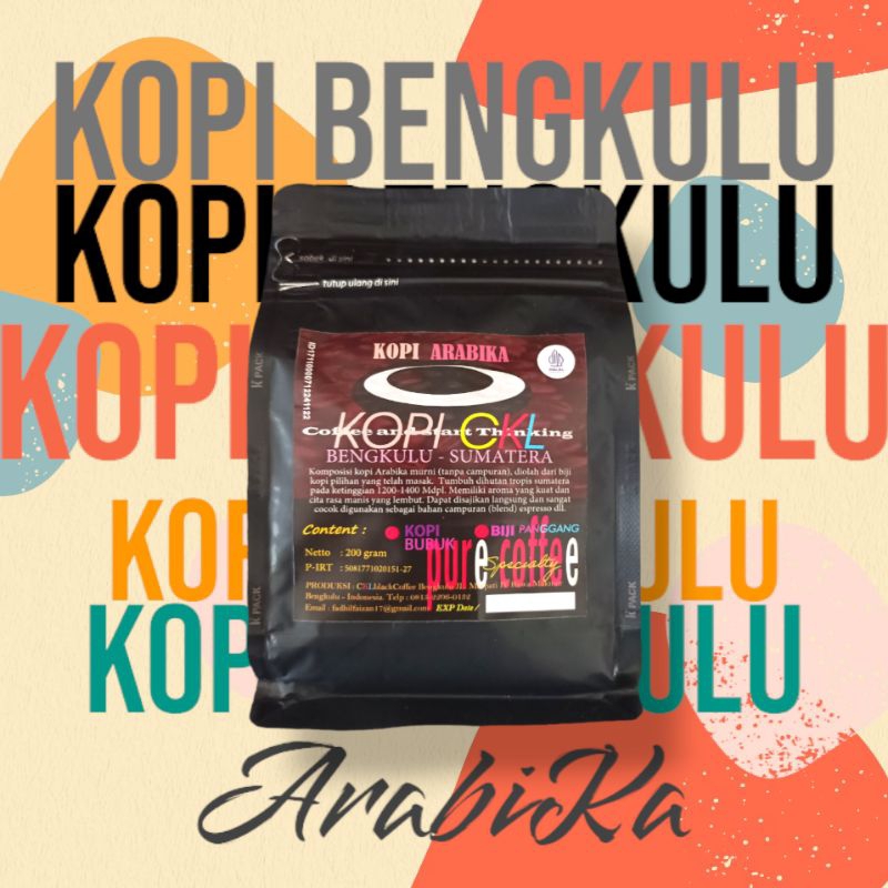 

Kopi Bubuk Arabika Bengkulu Sumatera CKL COFFEE Medium Roast 200gr