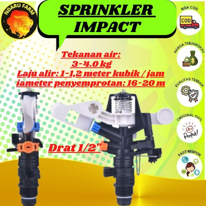 Sprinker Dua Nozzle Sprinkler impact Alat Siram Otomatis NDARUFRAM