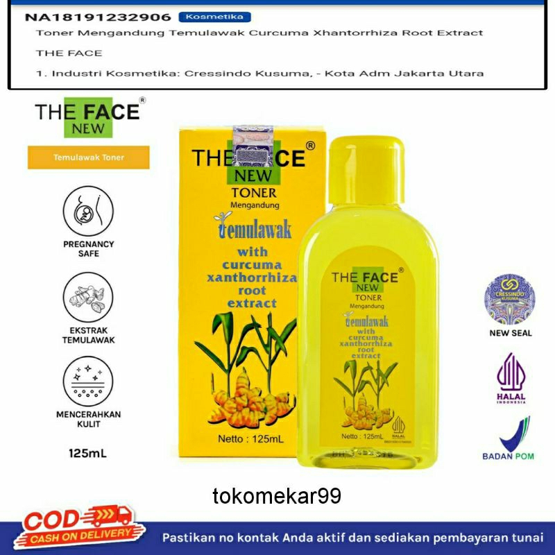 TONER THE FACE TEMULAWAK 125ML BPOM RESMI ORIGINAL