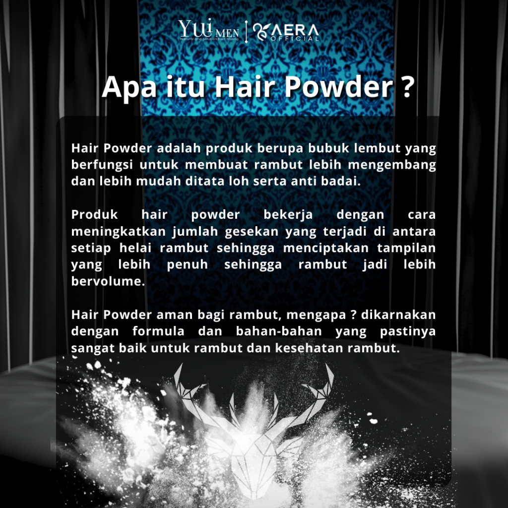 YUIMEN HAIR POWDER PREMIUM - AROMA BUBBLE GUM - GRATIS SISIR  [ Natural and Solution Hair Styling ]