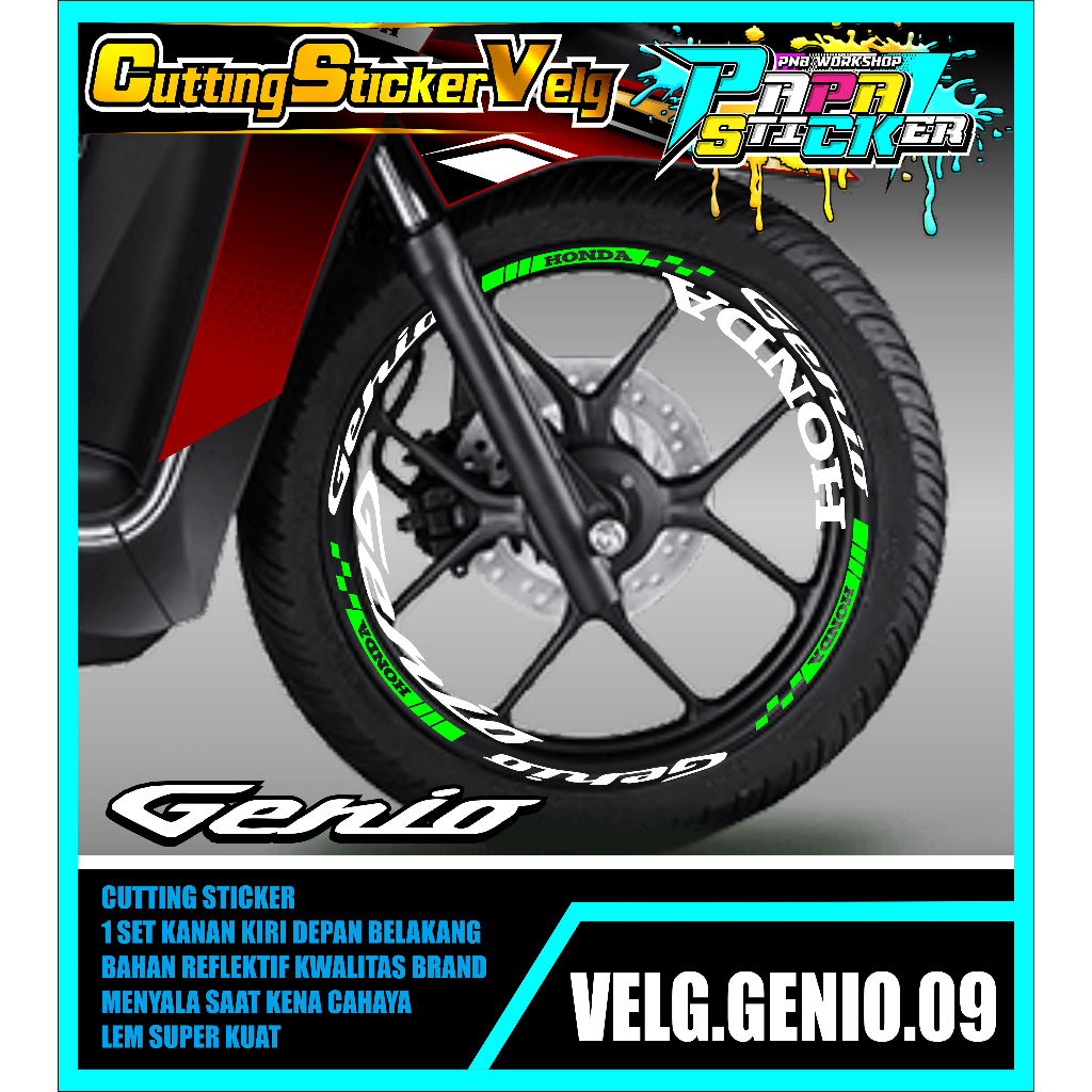 STIKER  VELG GENIO CUTTING STICKER VELG GENIO CUTTING VARIASI 09