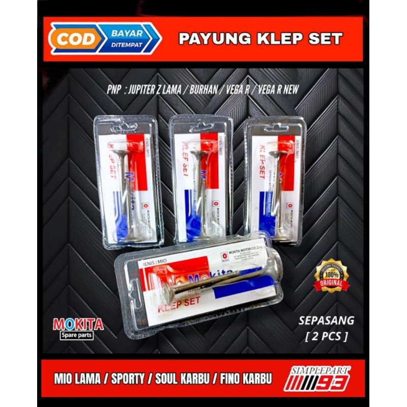 Klep Set / Payung Klep Set Motor Yamaha - Mio lama Sporty Smile Fino Soul karbu