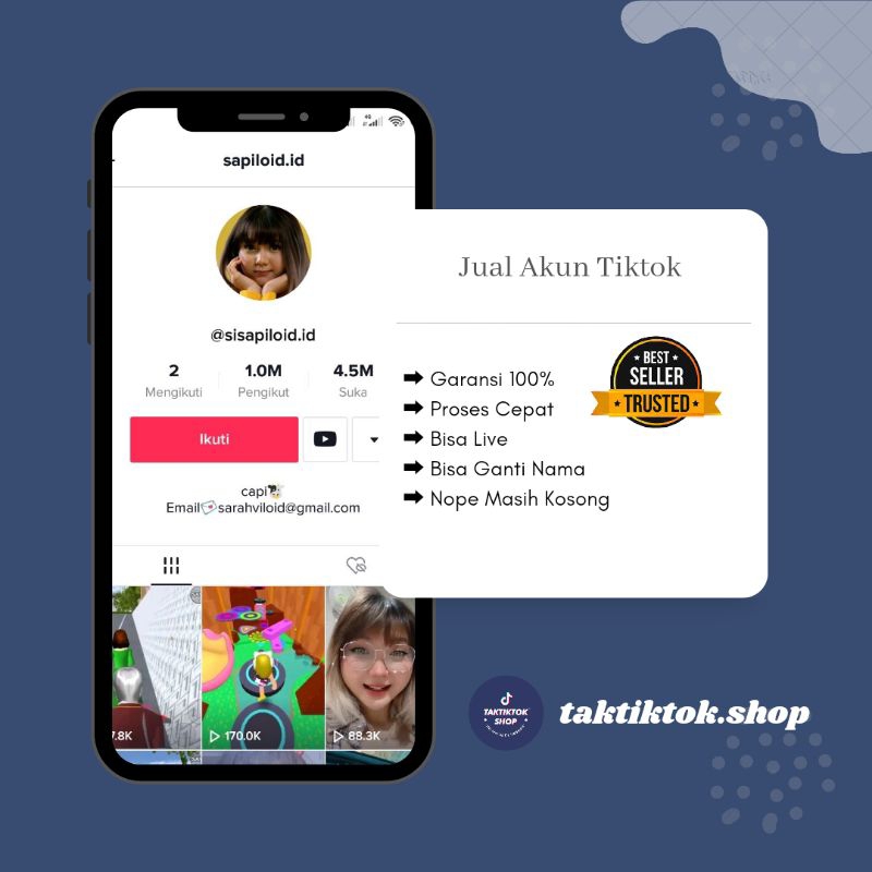 Akun tiktok fyp akun tiktok real Followers akun tiktok garansi akun tiktok aktif akun tiktok