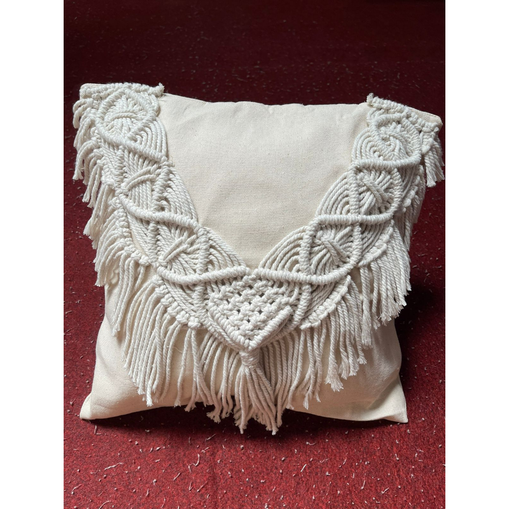 READY STOK) macrame sarung bantal / macrame cover bantal/Dekorasi rumah