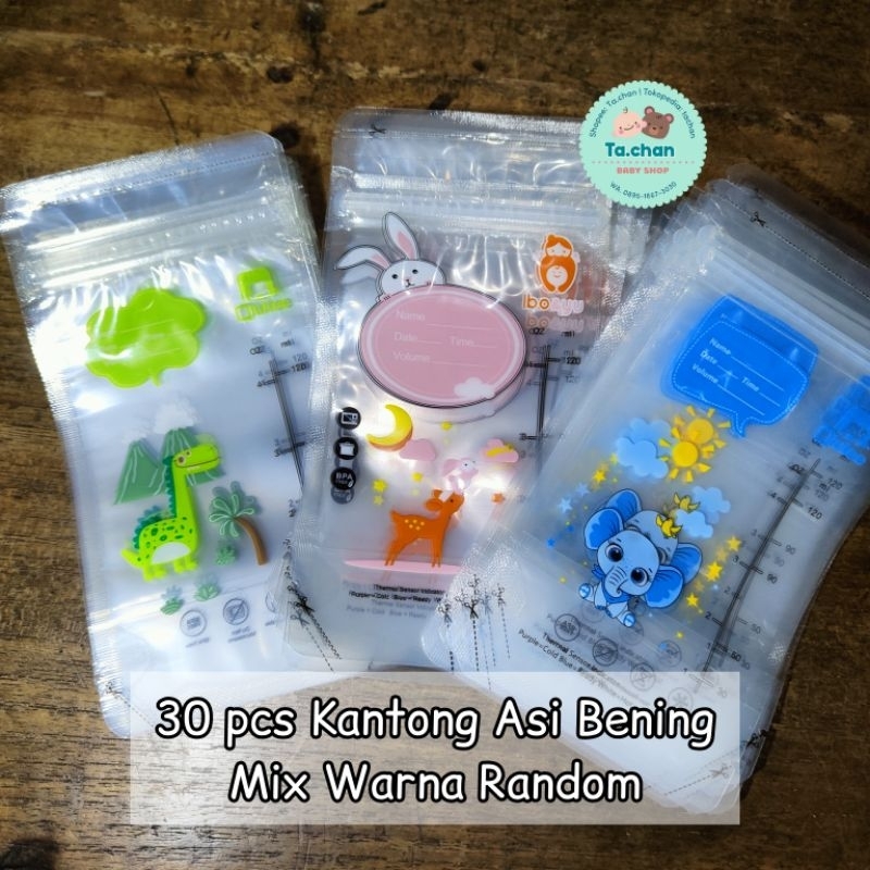 Kantong ASI 120ml isi 30 lembar breast milk storage bag kantong penyimpan asi milky house BPA Free kantong susu