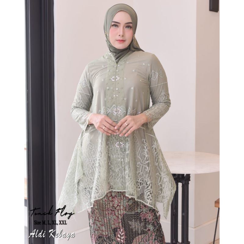 Kebaya Floy Tunik Busui Payet / Kebaya Modern / Kebaya Pesta Mewah / Kebaya Busui / Kebaya Kondangan Terbaru