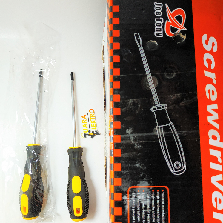 OBENG 3mm x 100mm Joe Tony | Obeng Ukuran 3 mm x 100 mm SCREWDRIVER