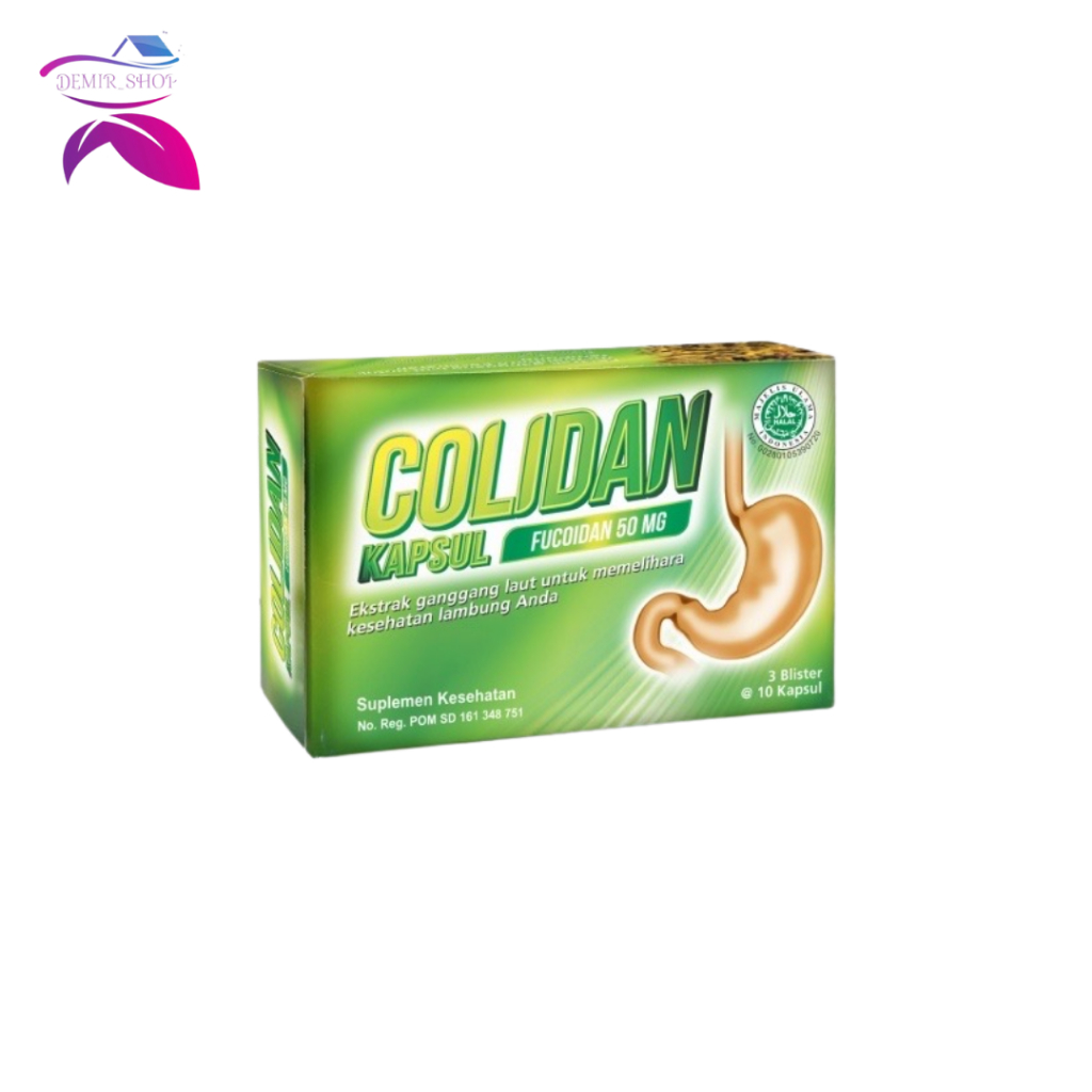 Colidan Fucoidan 50 mg - 1 Blister @ 10 Kapsul Bantu Kesehatan Lambung