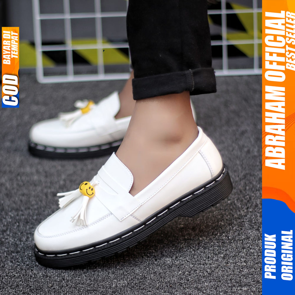 Sepatu Loafers Docmart Formal Pantofel Kerja Pria Abraham