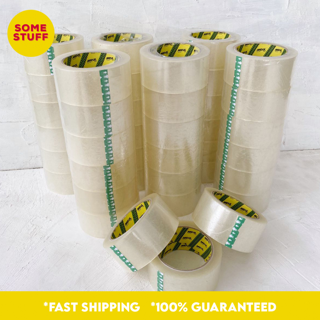 

Lakban Isolasi Bening Lakban Max Tape 48mm 2inch 100 yard ISOLASI KUAT LENGKET ANTI-SOBEK BAGUS UNTUK PACKING KUALITAS BAGUS ORIGINAL SOMESTUFF