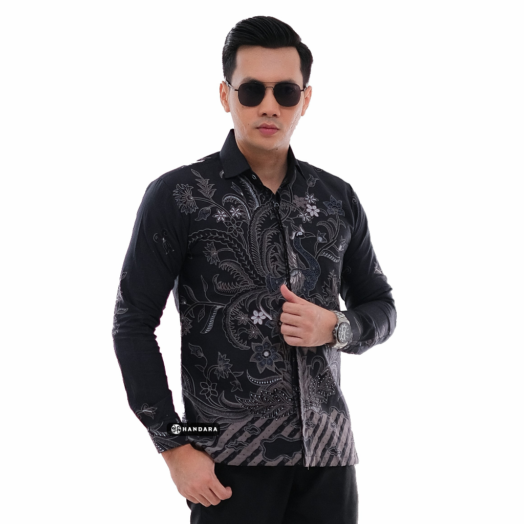 Handara Batik Pria Srigunting Hitam HB-215