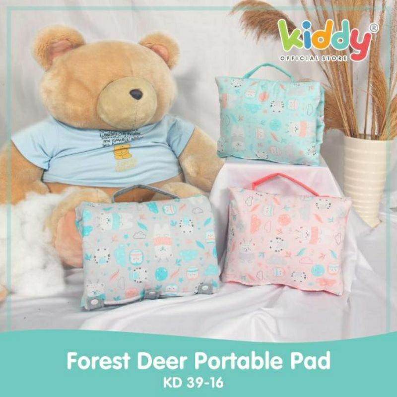 Kiddy Forest Deer Portable Pad / Tas Alas Tidur Bayi Serbaguna Portable Blanket Baby KD 3916