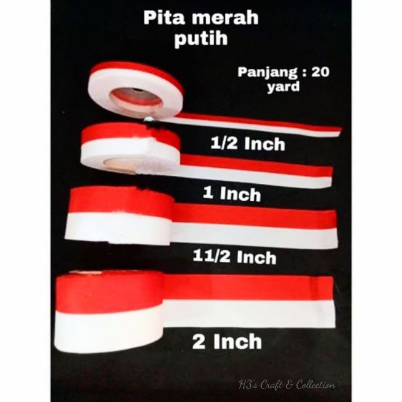 

(per roll) PITA MERAH PUTIH / PITA BENDERA / PITA