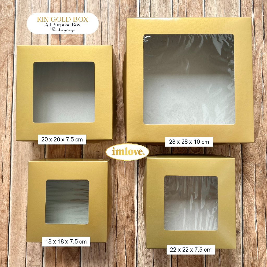 

KIN Box Emas Dus Kue Serbaguna Gold Cake Box Mika Packaging