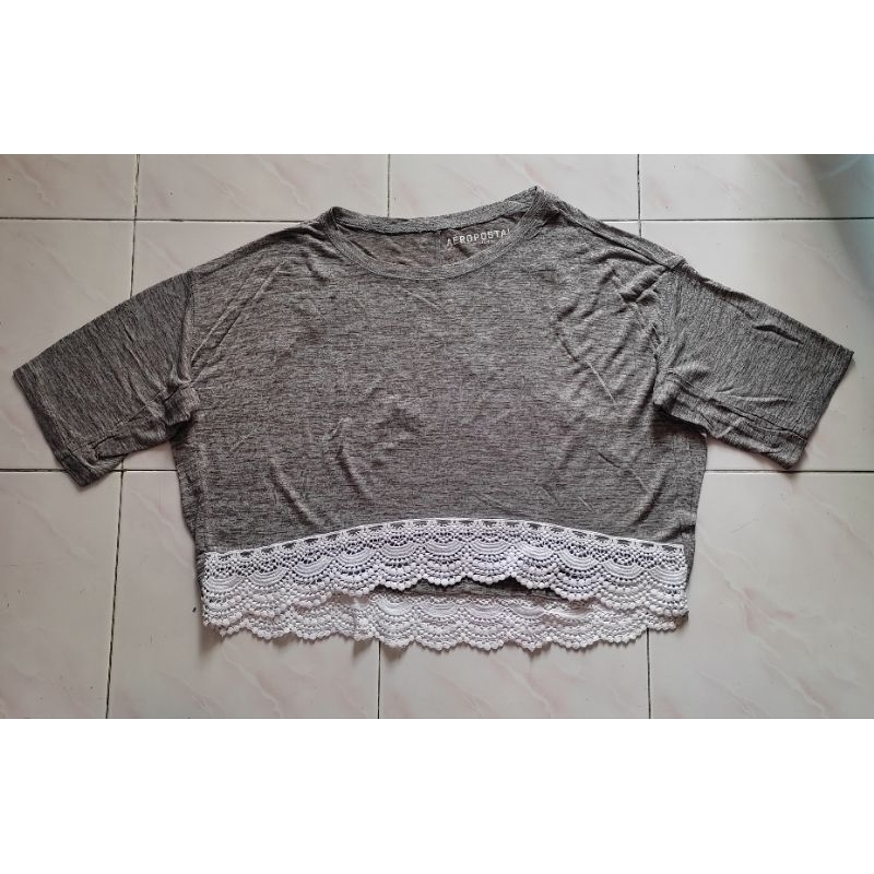 KAOS CROP TOP ABU2 OVERSIZE BIG SIZE - PRELOVED