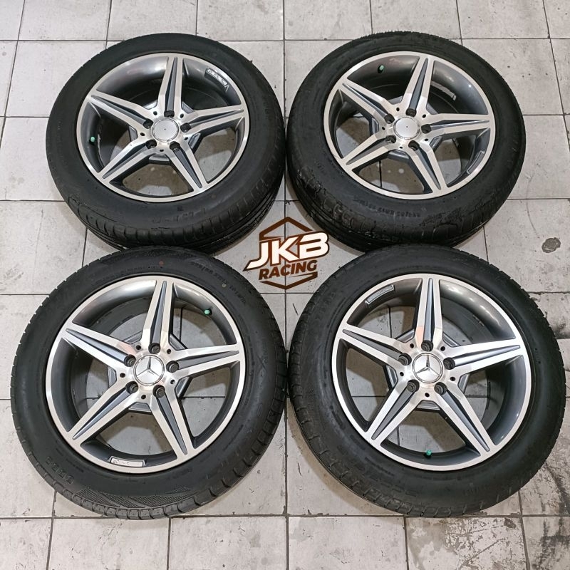 velg mercy amg ring 17 pcd 5x112 plus ban kondisi second 80%