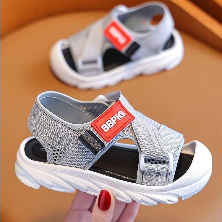 Sandal Anak Laki-laki Baby Kids AIDEN Tali Belakang Karakter Import Luar / Sepatu Sandal Anak Sepatu Kain Bernapas Warna Solid Kain Lembut Tidak Melukai Kaki Anda