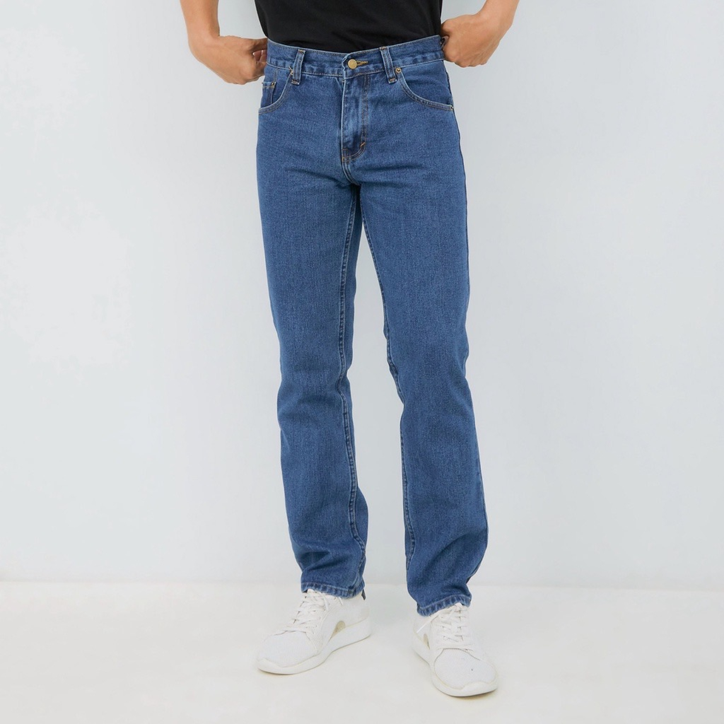 FEROCIOUS.CO Celana Jeans Ripped Denim Basic reguler - Biowash Premium