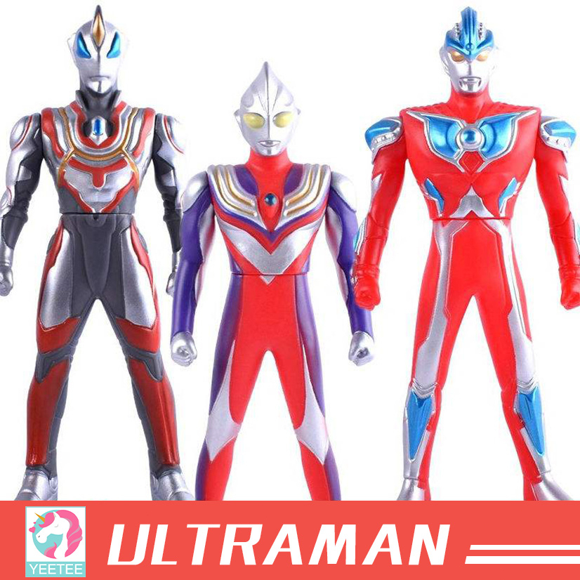Ready✨30cm Soft Rubber Ultraman Zetto Belial Zero Action Figures Model Movable Joints Puppets Children's Toys