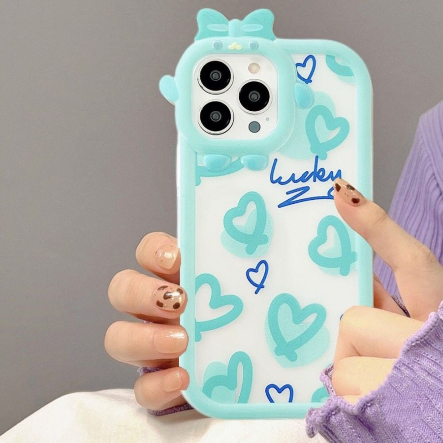 Case Iphone 11 12 12 PRO 12 PROMAX X XS XR Casing Softcase Silikon Karakter Lucu Motif Lucky Love  H